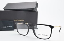 DOLCE GABBANA Brille DG 3349 501 54-21 145 Glanz Schwarz Gold Viereck Leicht L