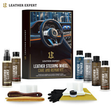 SCHWARZ Leder Lenkrad Reparatur und Pflege Set Leder Farbe Leder Lack BMW AUDI