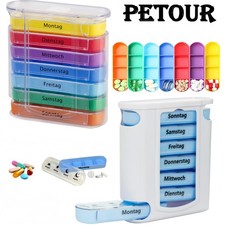 Tablettenbox 7 Tage Pillendose Pillenbox Medikamentenbox Medikamentendosierer DE