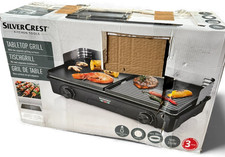 SilverCrest Tischgrill Tabletop Grill 1800–2200W, schwarz