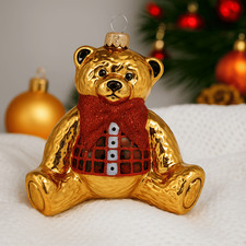 Weihnachtskugel Bär Christbaumkugel Christbaumschmuck Baumschmuck Figuren Tiere