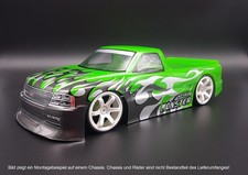 RC CAR KAROSSERIE CUSTOM RACE PICKUP - GRÜN - MAßSTAB 1:10 # HX029G