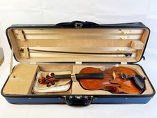 Alte Violine Geige mit Zettel