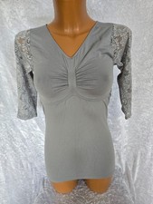 Schlankstütz Shape Leicht-Top Langarm und Spitze - PU-UBF, Silber, Gr. L- 42 44