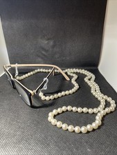 Brillenkette,Kunst-Perlen,L.-97cm,B.-1cm, 51.4g,cremeweiss,+Ersatzhalter