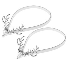 2 x Hirschkopf Metall Raffhalter Vorhang Halter Gardinenhalter Modern Halterung