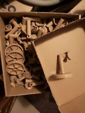 6Stk Handlaufhalter 2-teilig, Kunststoff Buche farbig für Rundhandllauf 40/42 mm