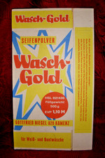 seltenes DDR-Seifenpulver-Waschgold-Gottfried Neigel-Leerverpackung- unbefüllt