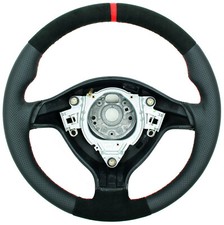 Leder Alcantara Lenkrad für VW Golf 4 Passat B5 3BG Bora aufgepolstert Daumen 