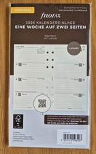 Filofax Kalendereinlagen, 2026,  26-68458, Cotton Cream, 1 Woche auf 2 Seiten