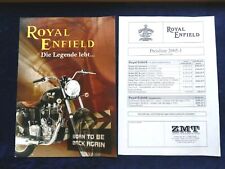 Royal Enfield Bullet 500 de Luxe Electra Gespann Prospekt 2005 + Preisliste