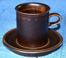 Arabia -Finnland, Dekor Ruska, 6 Kaffeetassen +Untertassen, klein, Höhe ca. 8 cm