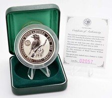 2 OZ Silber Kookaburra 1995 Privy Mark 20th World Vision 40-Hour Famine