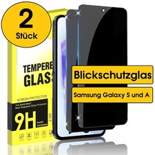 2x Panzerfolie Blickschutz Sicht Glas für Samsung Galaxy S25 S24 S23 S22 A56 A16