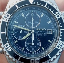 Vintage Seiko 7T32-7C20 Chronograph Sports 150 Diver 80er Jahre
