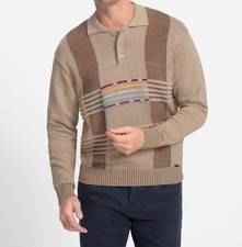 Marco Donati Herren Pullover Polopullover Pulli langarm Gr. 52 beige