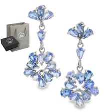 Echte Tansanit lila Ohrstecker