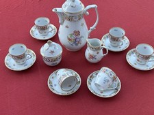 Schumann Arzberg Mokka Espresso Service Dresden Blume Golddekor Erpress 6 Pers.