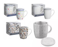 Porzellan Teetasse mit Teesieb und Deckel, becher 320 ml/ 350 ml - 1 Stück