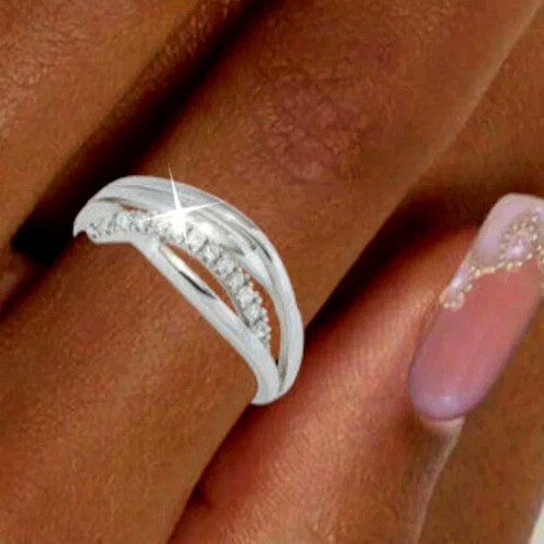 Damen ring 333 gold weißgold - gold,