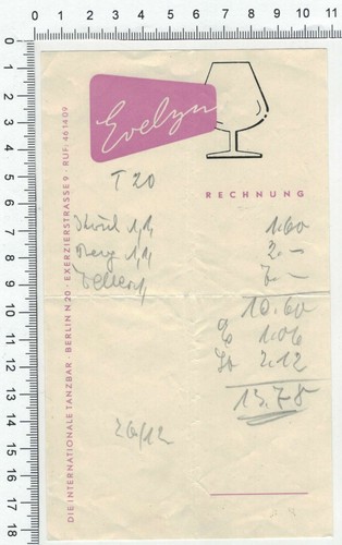 Alte rechnung quittung evelyn - ,