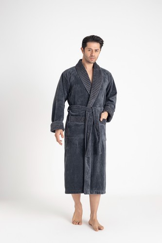 Herren frottee bademantel - frottee,