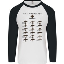 Deutsche Krieg Flugzeuge Zweiter Weltkrieg Fighters Herren L/S Baseball