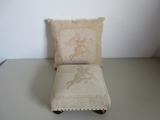 alter Gepolstert Engel Fußhocker Schemel Fußbank mit Kissen