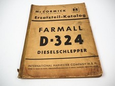 Mc Cormick D-324 Farmall Schlepper Ersatzteilkatalog Ersateilliste 1957