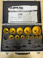 Lochsägen Bi-Metall Bohrkronen Lochkreissäge 14 teilig Gebraucht Sehr Gut