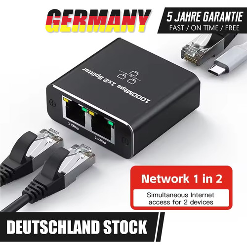 Lan splitter auf gigabit - lan, 1