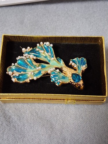 Schmuck brosche emaille strass - emaille,