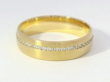 Ring 585er Gelbgold 14K diverse Brillanten Ringgröße 54 ohne Punzierung