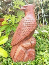Japanische Ichi-Holzschnitzerei Falke Adler Skulptur von Masashi Antik Sammle...