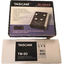 TASCAM US 122 Audiointerface TM-80 Recording Bundle Mikrofon Homestudio Podcast