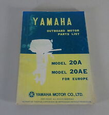 Teilekatalog / Parts List Yamaha Außenborder 20A / 20AE Stand 08/1976
