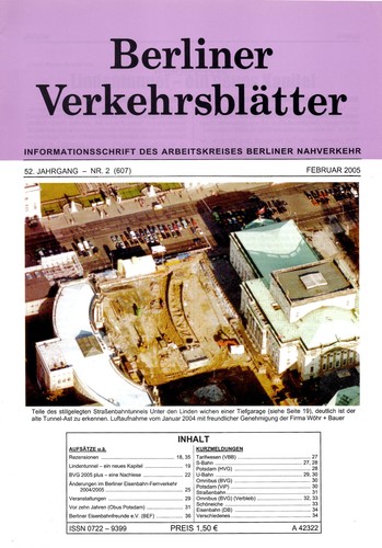 Berliner verkehrsblätter heft - berliner,