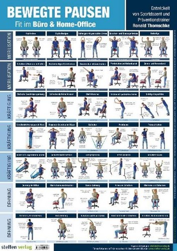 Fitnessposter bewegte pausen - fitnessposter,