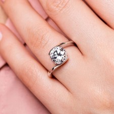 2 Kt Rund Diamant Solitär