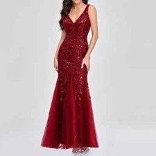 HABO Damen Pailletten Kleid