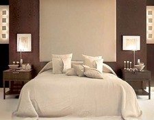 100% Leinen Einfaches Bettlaken 220x240 cm Beige Hypoallergen Sommerdecke Neu