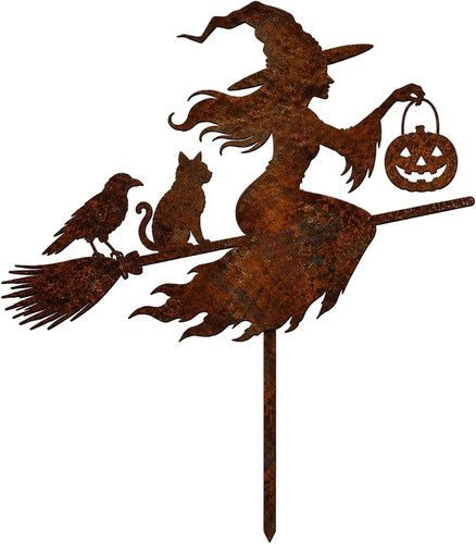 Halloween deko hexe metall - halloween,