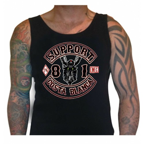 Biker black singlet - biker,