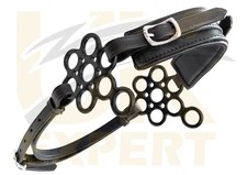UK Expert Best Eque Blume gebisslose Trense gepolstert Leder Hackamores schwarz braun
