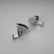 Original USM Haller Glastür Scharnier Paar für Glastablare Chrom 2er Set Chrom