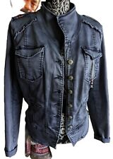 Red Button Jeansjacke Blau Military-Style Gr XL Top Zustand 