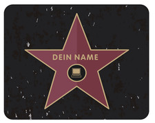 Mousepad Walk of Fame mit Name