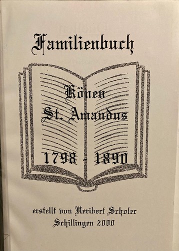 Genealogie familienbuch könen - genealogie,