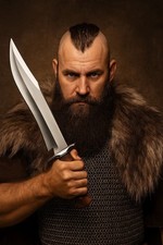 Handgeschmiedetes Bowie Messer D2 Stahl Jagd Outdoor Camping Survival Rosenholz