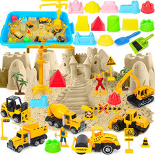 Kinetic Sand Set Baustelle Sandspielzeug Kinder Kranspielzeug Sandformen Sensori
